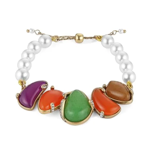 Colorful Agate Pearl Bracelet