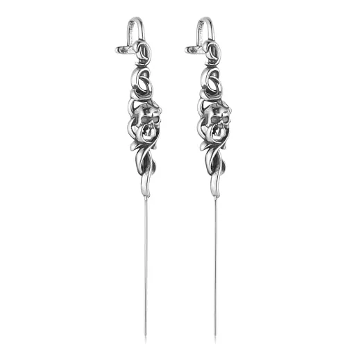 Skeleton Skull Stud Earrings, stainless steel