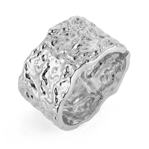 Chunky Cuff Bracelet, gold-plated steel