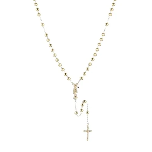 Santa Muerte Rosary, gold