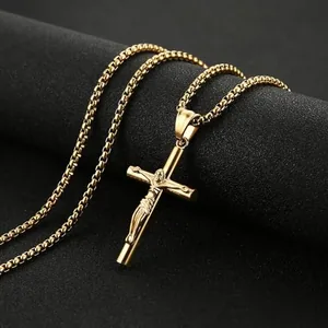 Crucifix Pendant, stainless steel, another view