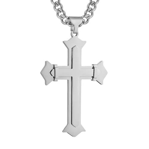 Christian Faith Cross Pendant, stainless steel