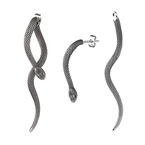 Snake Stud Earrings, stainless steel