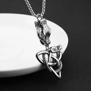 Celtic Knot Pendant, stainless steel, 22 in, another view