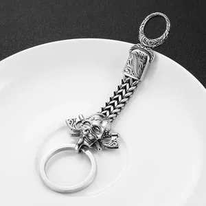 Motorcycle Keychain, stainless steel, another view