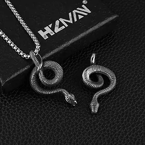Snake Pendant, stainless steel, another view