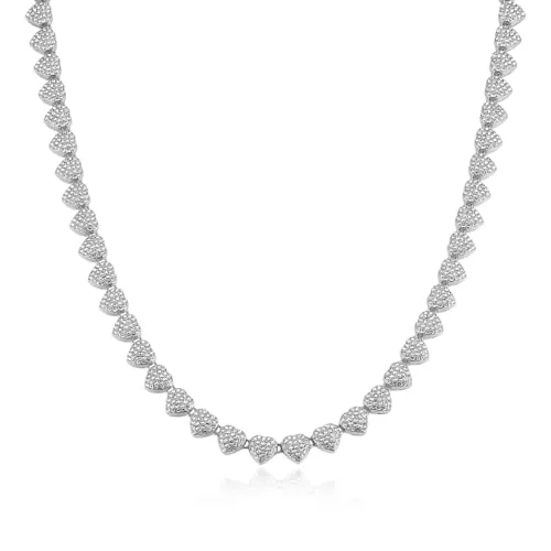 Love Hearts Pendant, alloy, silver