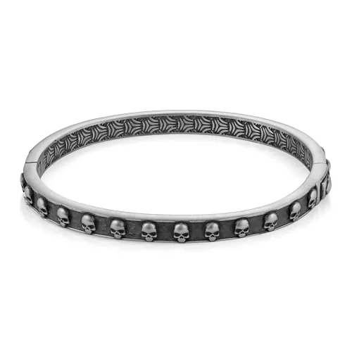 Skull Bangle, stainless steel