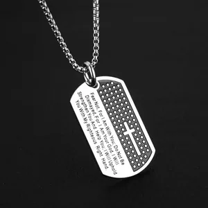 Dog Tag, stainless steel, silver, another view
