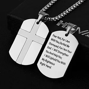 Dog Tag, stainless steel, silver, another view