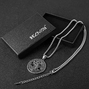 Tree Of Life Pendant, stainless steel, another view