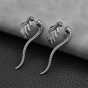 Alien Facehugger Stud Earrings, stainless steel, another view
