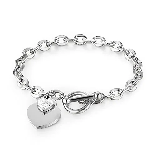 Heart Bracelet, stainless steel