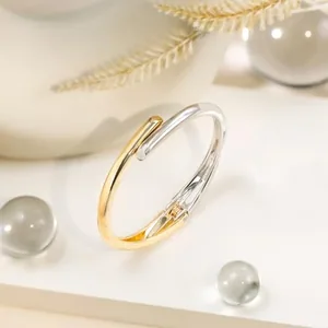 Open Bangle, gold-plated steel, gold, another view
