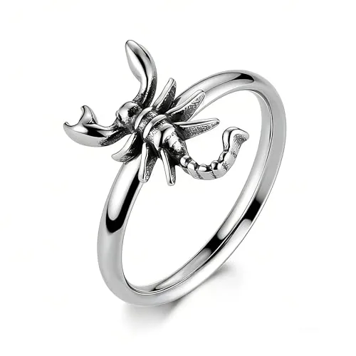 Scorpion Ring, stainless steel