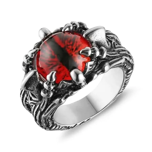 Evil Eye Ring, stainless steel