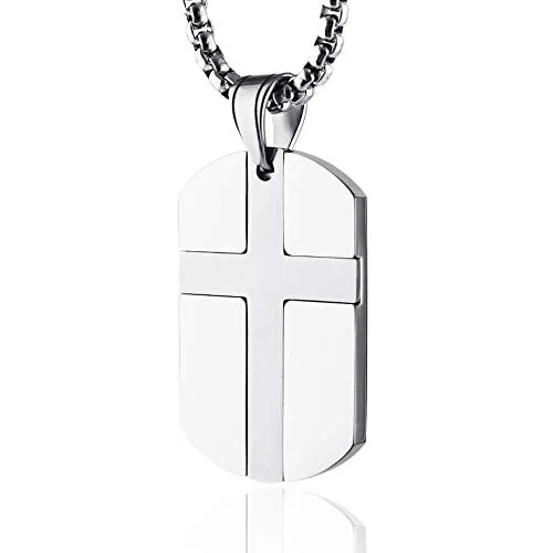 Dog Tag, stainless steel, silver