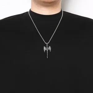 Viking Axe Pendant, stainless steel, another view