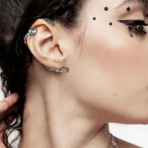 Skeleton Ear Cuffs, stainless steel, another view