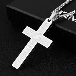Lord's Prayer Pendant, stainless steel, another view