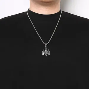 Viking Axe Pendant, stainless steel, another view