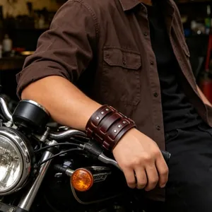 Bangle, leather, another view