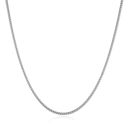 Chain, stainless steel, Cuban link, 3.5 mm