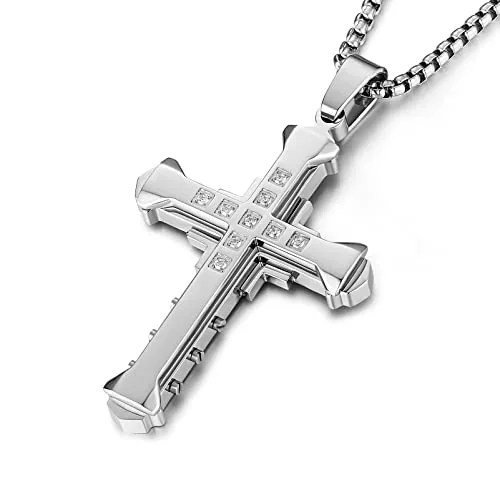 Religion Pendant, stainless steel, silver