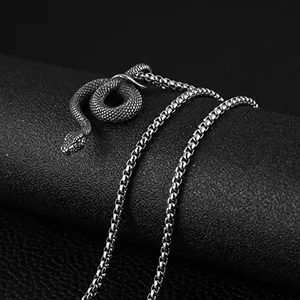 Snake Pendant, stainless steel, another view