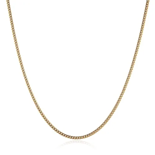 Chain, stainless steel, Cuban link, 3.5 mm