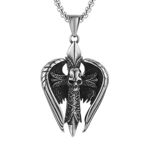 Angel Wing Pendant, stainless steel