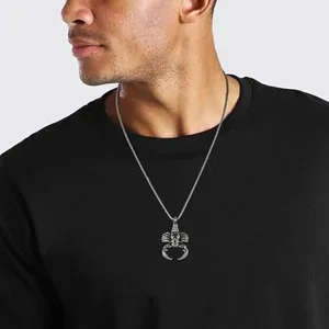 Scorpion Pendant, stainless steel, box chain, 22 in, another view