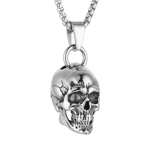 Skull Head Pendant, stainless steel