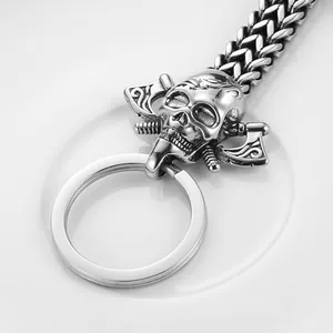 Motorcycle Keychain, stainless steel, another view