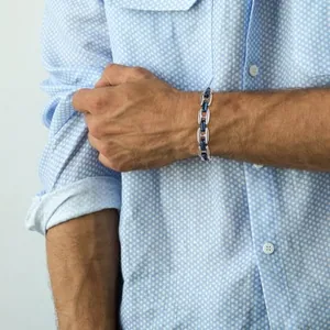 Paperclip Bracelet, stainless steel, silver, another view
