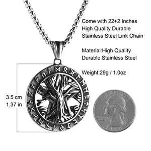 Tree Of Life Pendant, stainless steel, another view