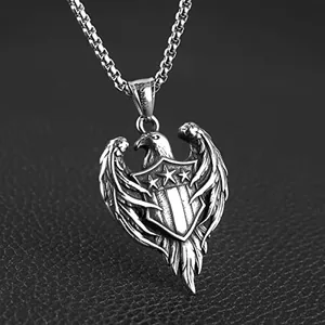 Hawk Eagle Pendant, stainless steel, another view