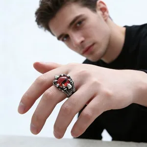 Evil Eye Ring, stainless steel, another view