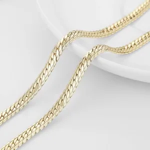 Snake Chain, gold-plated steel, Figaro link, 24 in, gold, another view