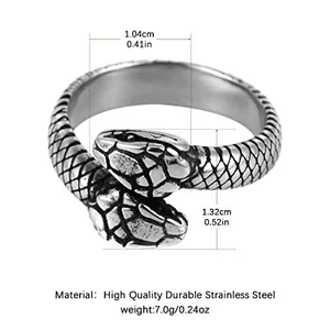 Snake Ring, stainless steel, another view