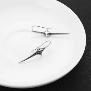 Star Earrings, stainless steel, another view