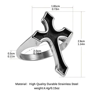 Christian Ring, stainless steel, another view