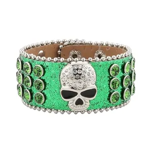 Studded Bracelet, leather, another view