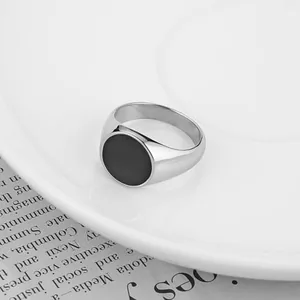 Signet Ring, stainless steel, silver, another view