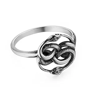 Viking Jormungandr Snake Ring, stainless steel, another view
