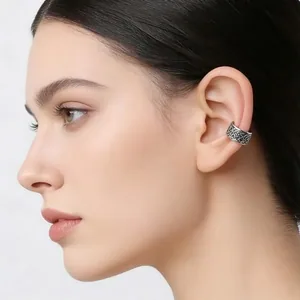 Celtic Knot Ear Cuffs, stainless steel, another view