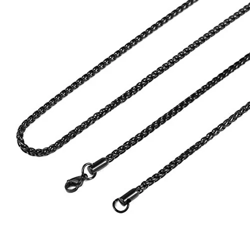 Chain, stainless steel, wheat link, 3 mm