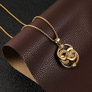 Snake Pendant, stainless steel, another view