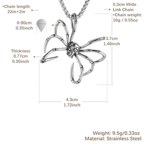 Skull Head Pendant, stainless steel, another view