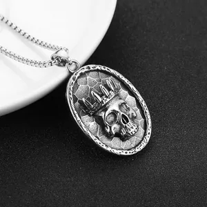 Skull Head Pendant, stainless steel, another view
